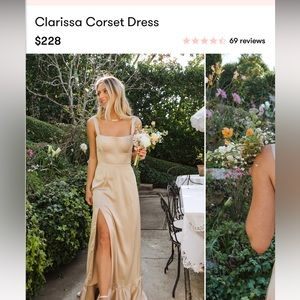 Show Me Your Mumu Clarissa Corset Dress Champagne